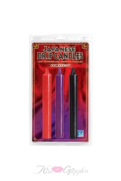 Japanese Drip Candles Set Of 3 Assorted Colors